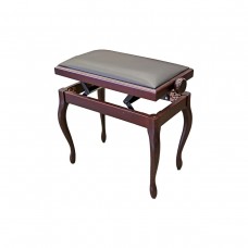 Hidrau BG200 Mahogany Matt 3 (L28)  банкетка, сатинированное красное дерево, черная кожа