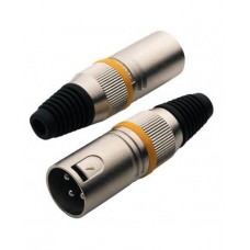 Rockcable RCL10000 M  кабельный балансный разъем XLR male, 3 контакта, металл/ крышка металл
