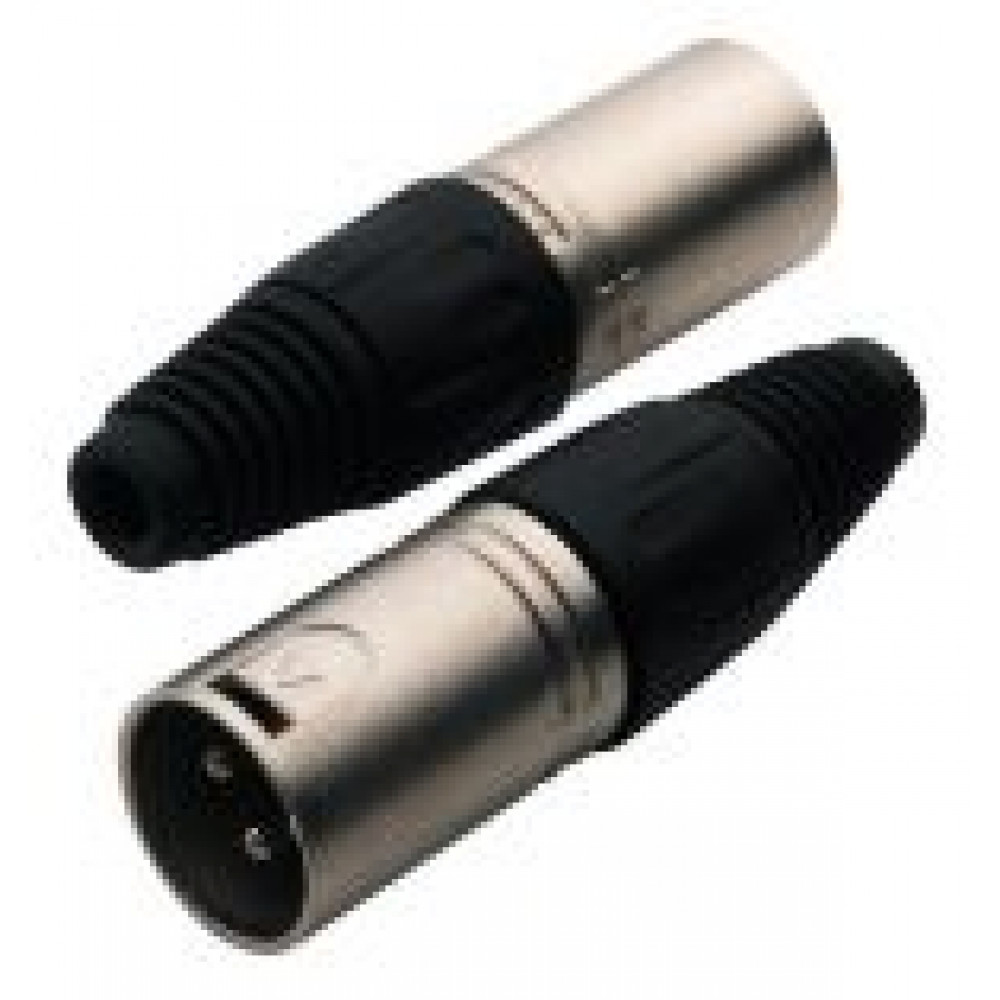 Rockcable RCL10000 P  кабельный балансный разъем XLR male, 3 контакта, металл/ крышка пластик