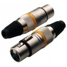 Rockcable RCL10001 M  кабельный балансный разъем XLR female, 3 контакта, металл/ крышка металл
