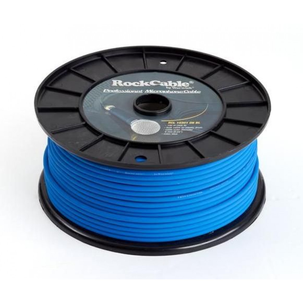 Rockcable RCL10301 D6 BL  кабель микрофонный балансный, витой медный экран, Ø=6мм, синий