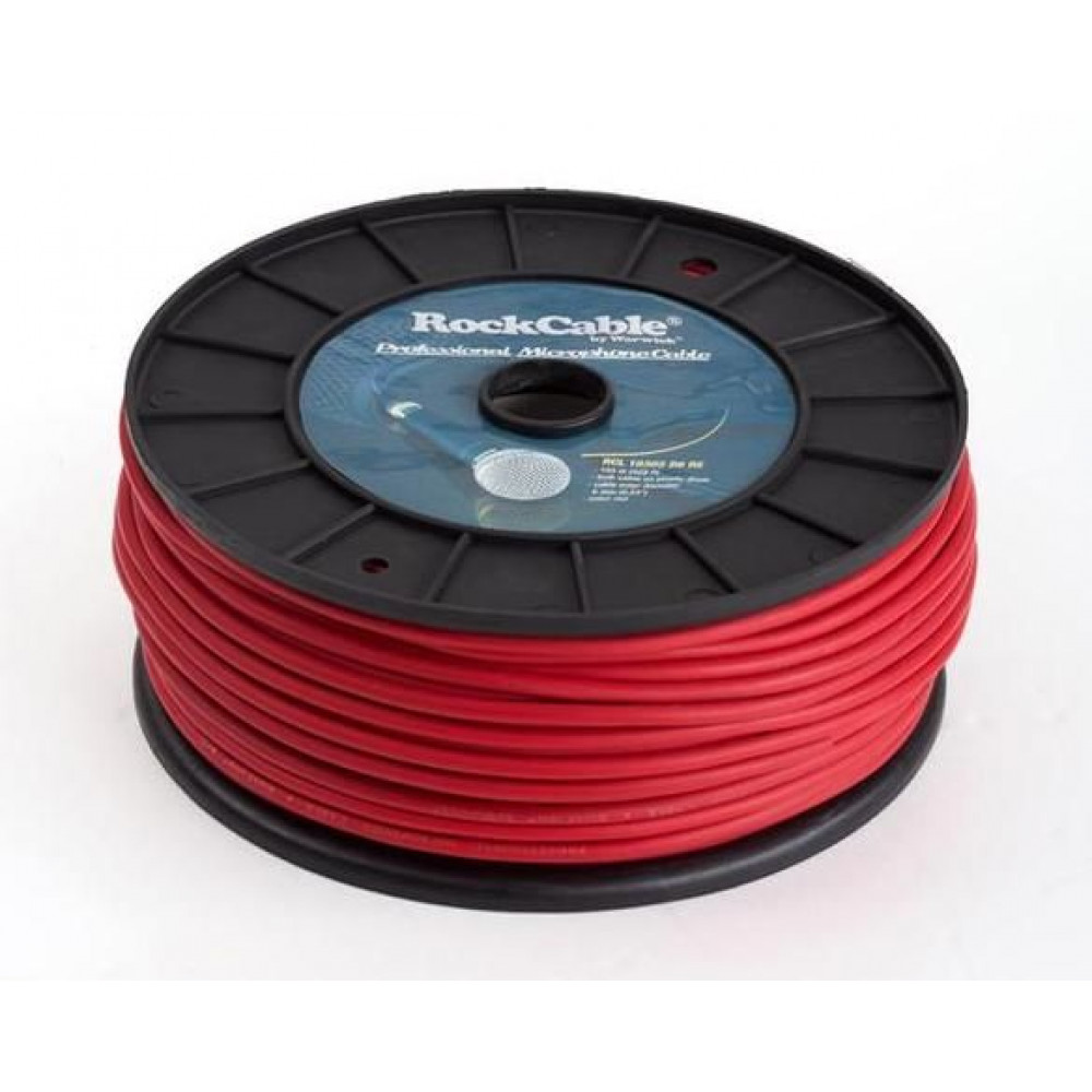 Rockcable RCL10302 D6 RE  кабель микрофонный балансный, витой медный экран, Ø=6мм, красный.