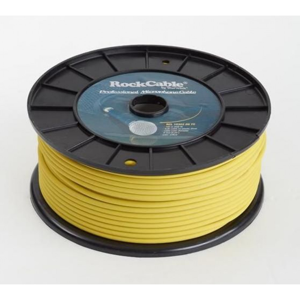 Rockcable RCL10303 D6 YE  кабель микрофонный балансный, витой медный экран, Ø=6мм, желтый