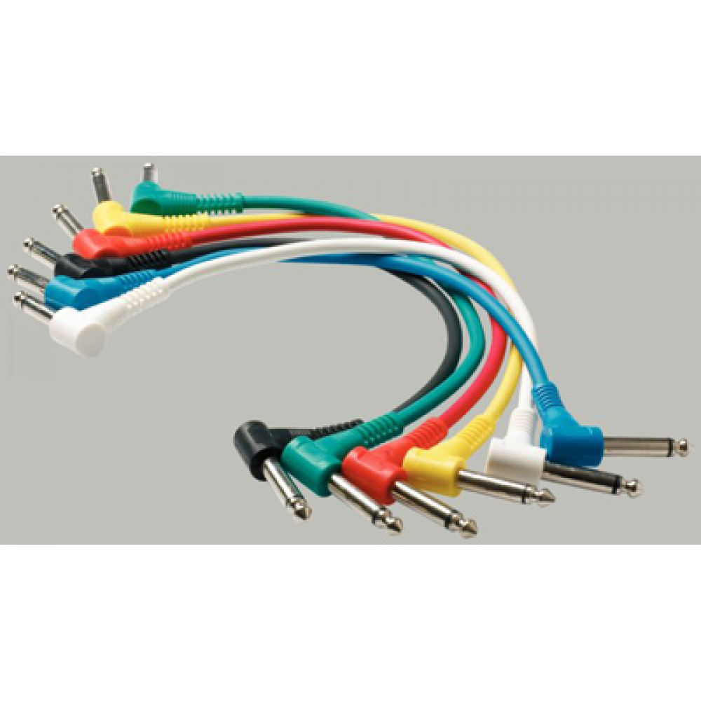 Rockcable RCL30031 D5  Кабель 30 см. джек-джек, угловой. Комплект 6 шт. 
