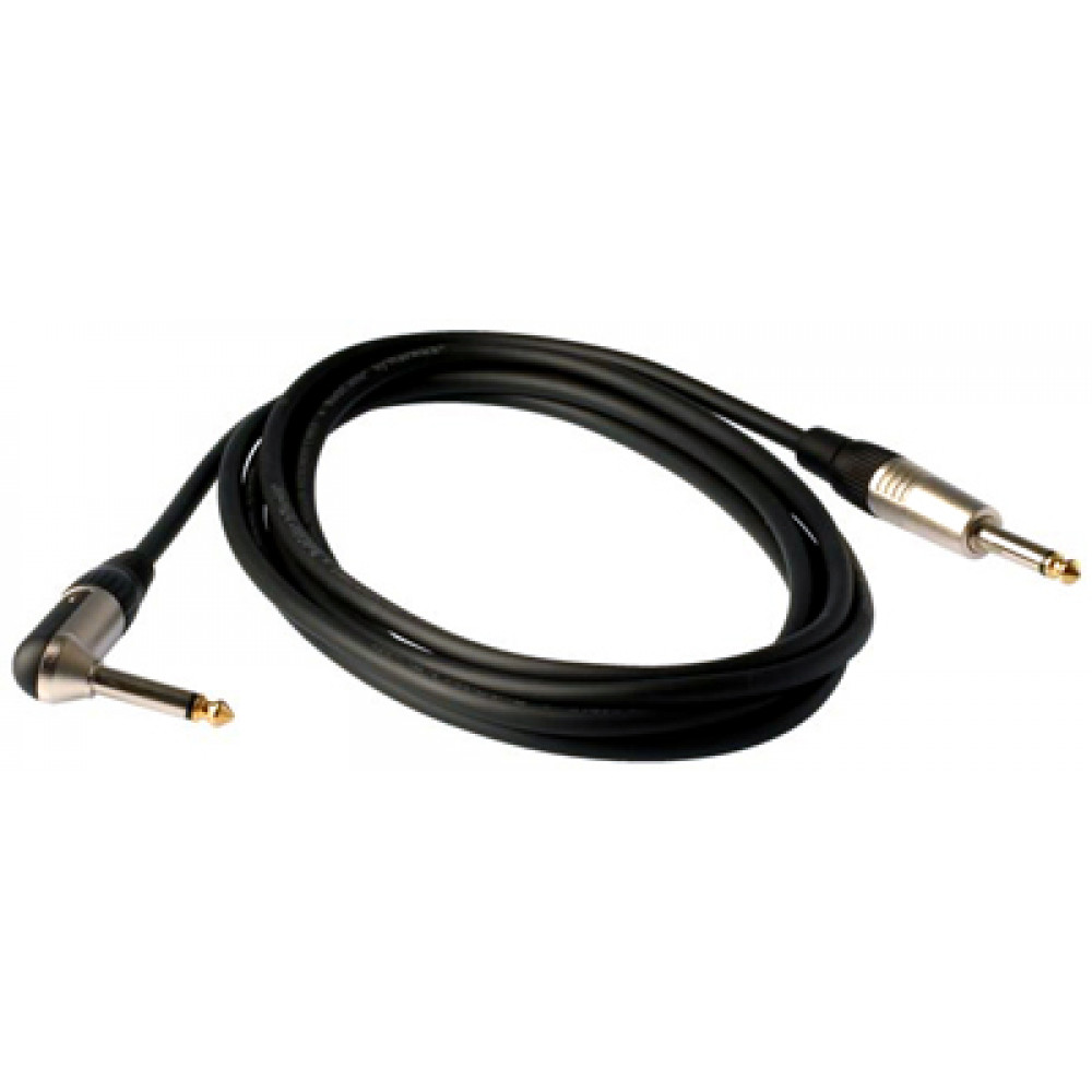 Rockcable RCL30253 D6  Инструментальный кабель, джек(прямой)-джек(угловой) 3 метра.