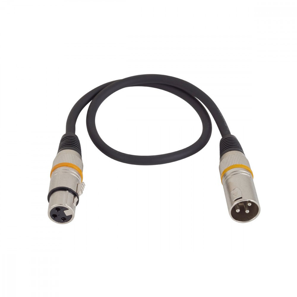 Rockcable RCL30350 D6  Микрофонный кабель XLR(М) XLR( F) 50 см Металл, корп.