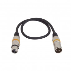 Rockcable RCL30350 D6  Микрофонный кабель XLR(М) XLR( F) 50 см Металл, корп.