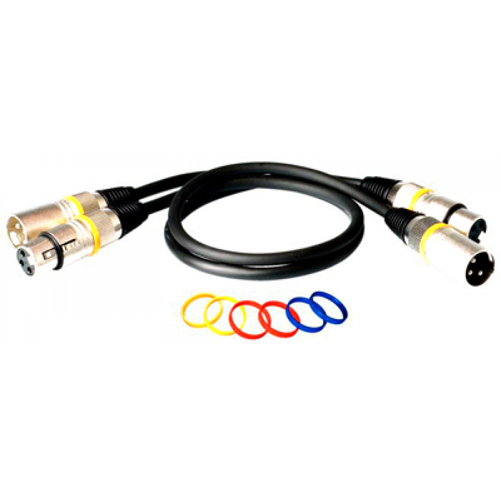 Rockcable RCL30353 D6  Микрофонный кабель XLR(М) XLR( F) 3 м Металл. корп.