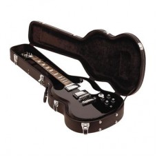 Rockcase RC10602 BCT/SB  фигурный кейс для гитары типа SG, деревянная основа, черный tolex