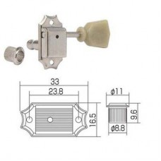 Gotoh SD90-MG-SL-N  колки локовые, автозажим, Vintage style, 3+3, никель, пластик, тюльпан