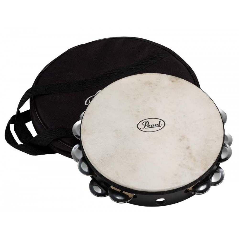 Pearl PETM-20  Elite Concert Tambourine тамбурин двухрядный 10", натуральная кожа