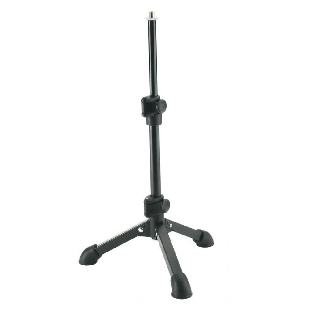 K&M 23150-300-55  настольная микрофонная телескопическая стойка, тренога, чёрная, 230-430 мм
