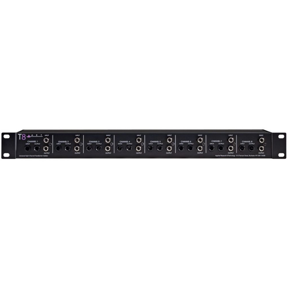 ART T8  рэковый директ-бокс/ изолятор, 8 кан, XLR/1/4"TS/RCA разъемы