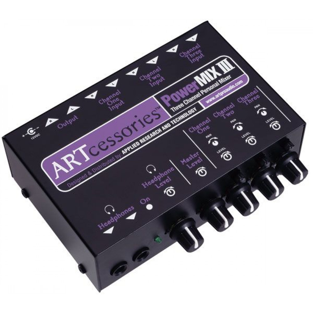 ART PowerMix III  микшер персональный, три стерео входа, выход на наушники