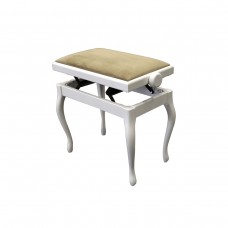 Hidrau BG200 White Matt (TC1)  банкетка, белая сатинированная, сидение ореховый бархат