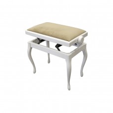 Hidrau BG200 Ivory Gloss (TC1)  банкетка, полированная слоновая кость, ореховый бархат