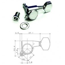 Gotoh SG381-MG-07-C-(L3+R3)  колки локовые, автозажим, 3+3, хром, schaller style