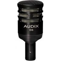 Инструментальный динамический микрофон для бас-барабана AUDIX D6, кардиоида