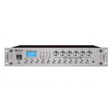 Nusun M-1600  микшер-усилитель 600W,FM-тюнер, MP3, USB,3 микр+2 AUX, 70/100В, 4-16 Ом 6 регулир. зон