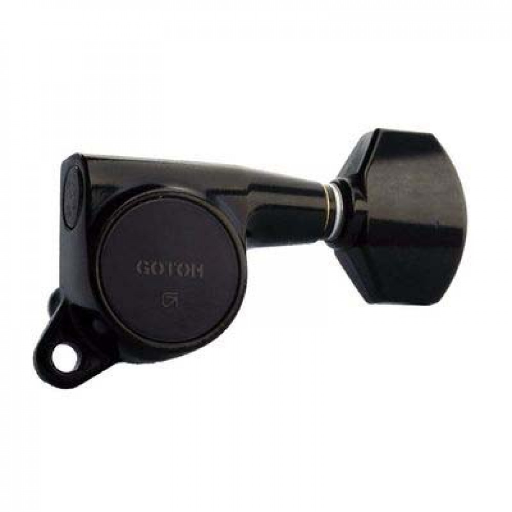Gotoh SG381-07-B-(L6)  колки 6 в линию, черный, schaller style