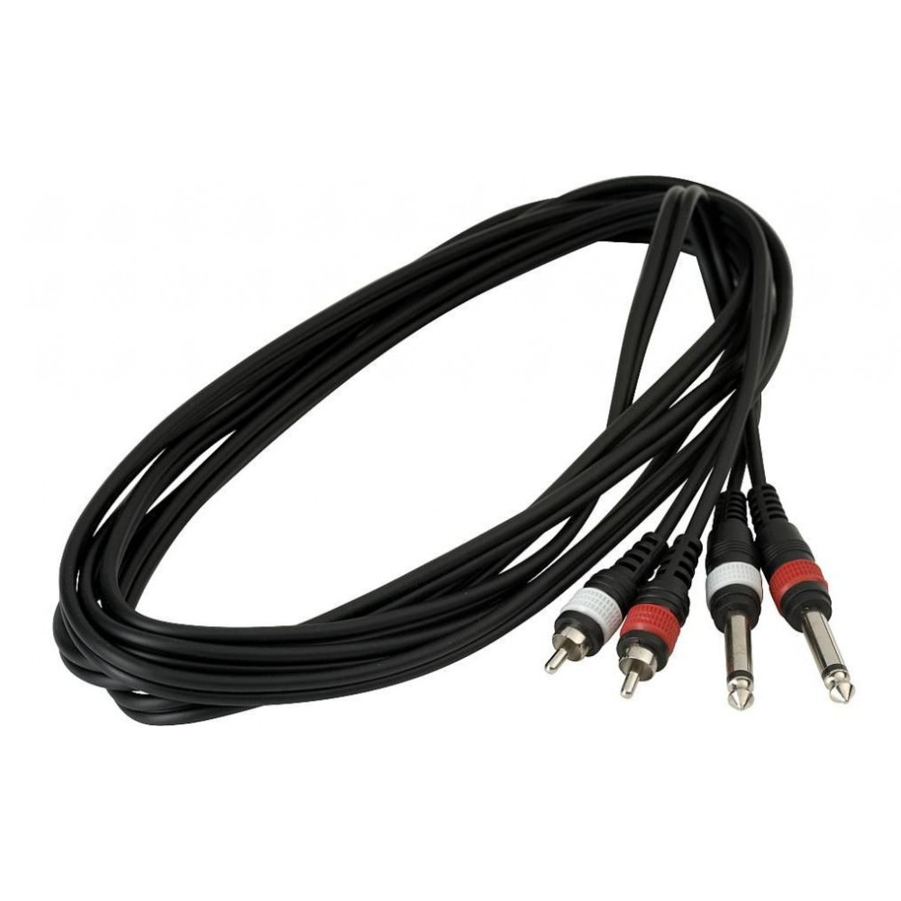 Rockcable RCL 20934 D4  шнур 2 х джека - 2 х RCA 3 м