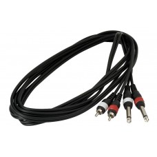 Rockcable RCL 20934 D4  шнур 2 х джека - 2 х RCA 3 м