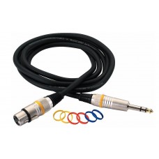 Rockcable RCL 30383 D7 F BA  Кабель балансный XLR (F) - джек стерео, 3 м.