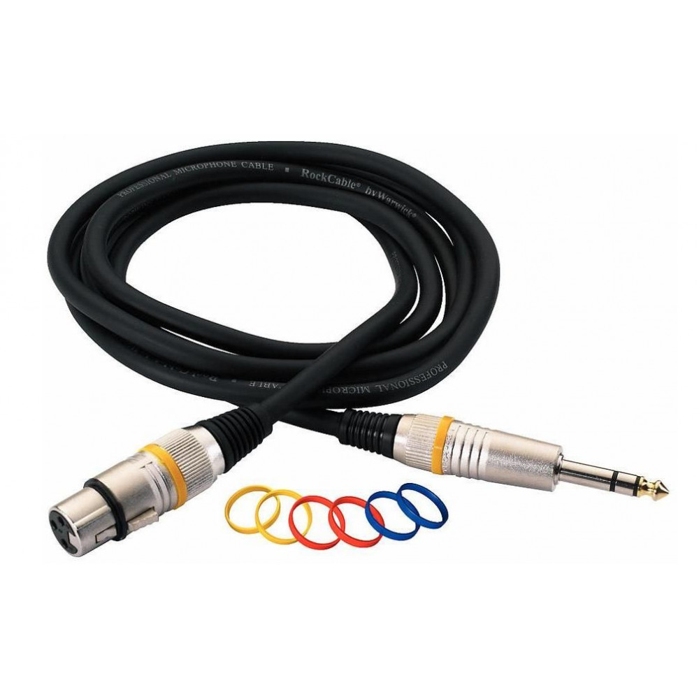 Rockcable RCL 30386 D6 F BA  Кабель балансный XLR (F) - джек стерео, 6 м
