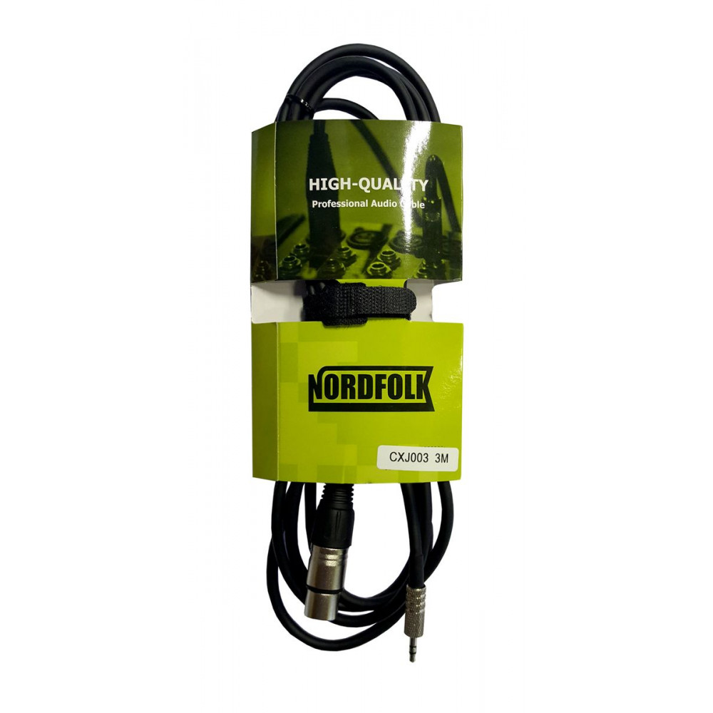 Nordfolk NXJ003 3M  кабель микрофонный 3,5 miniJack TRS <=> XLR (мама), 3 метра