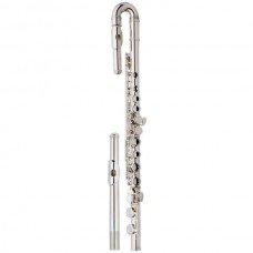 Miyashiru FL-120S  Флейта с изогнутой и прямой головкой, закрытые клап, не в линию, посеребренная