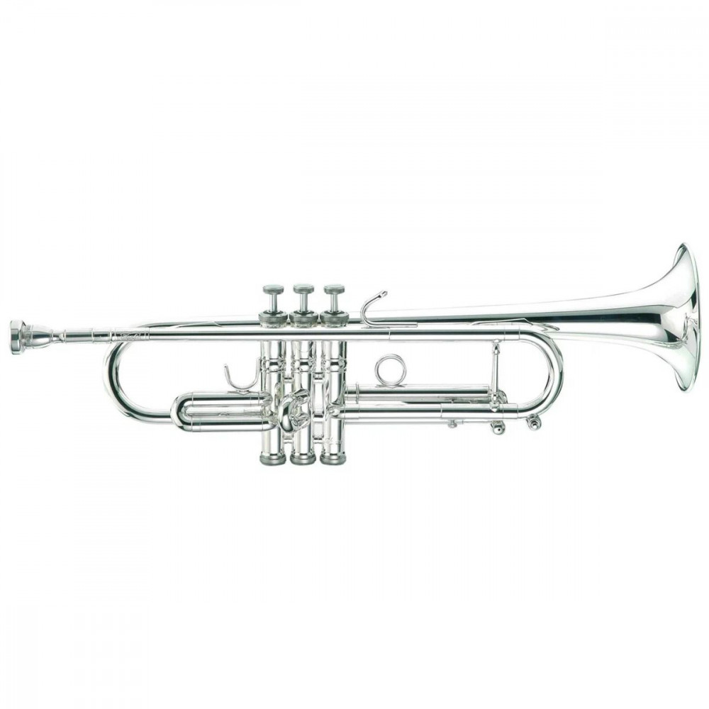 Gebr.Stolze TR-108S  Труба Bb, помпы-мельхиор, корпус и раструб-латунь, 11.65/123, посеребрённа