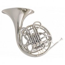 Gebr.Stolze HR-130DS  Валторна F/Bb, корпус и раструб-латунь, раструб съёмный 315мм., посеребрённая