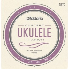 D`Addario EJ87C  Струны для укулеле Концерт, серия Titanium, 24-33-40-29