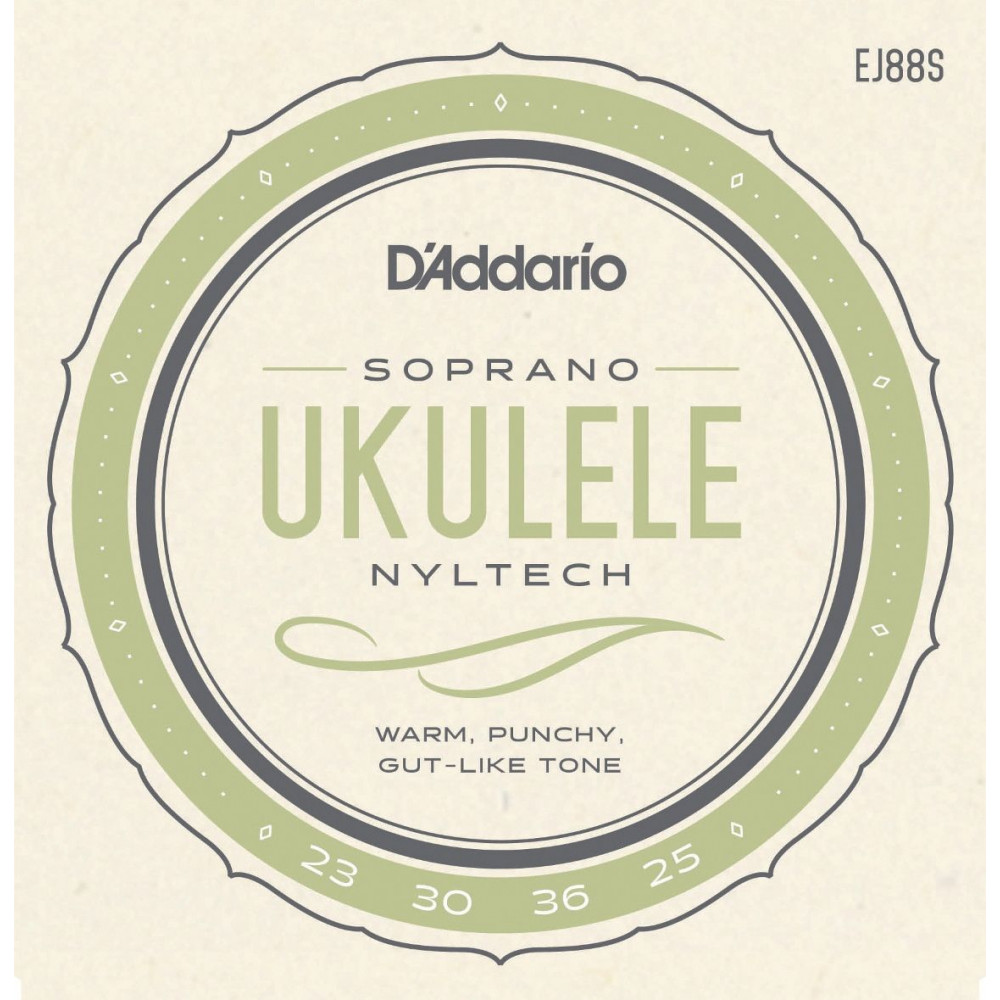 D`Addario EJ88S  струны для укулеле Сопрано, серия Nyltech, 23-30-36-25