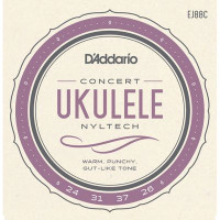 Струны для укулеле Концерт D'ADDARIO EJ88C, серия Nyltech, 24-31-37-26