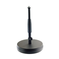 Микрофонная стойка K&M 23325-300-55, прямая, с круглым основанием, чёрная, 217-347 мм