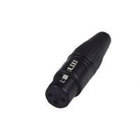 Кабельный разъем Nordfolk NCX5003, XLR female, черный, пластиковая крышка