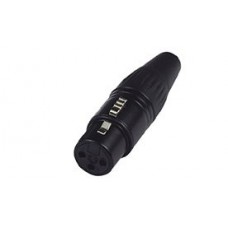 NordFolk NCX5003  кабельный разъем XLR female, черный, пластиковая крышка