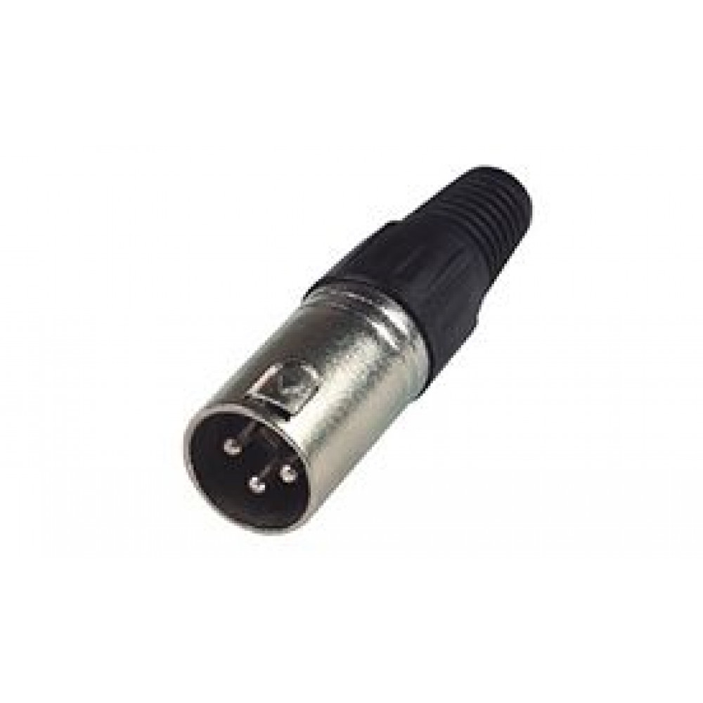 Nordfolk NCX5002  кабельный разъем XLR male, хром, пластиковая крышка