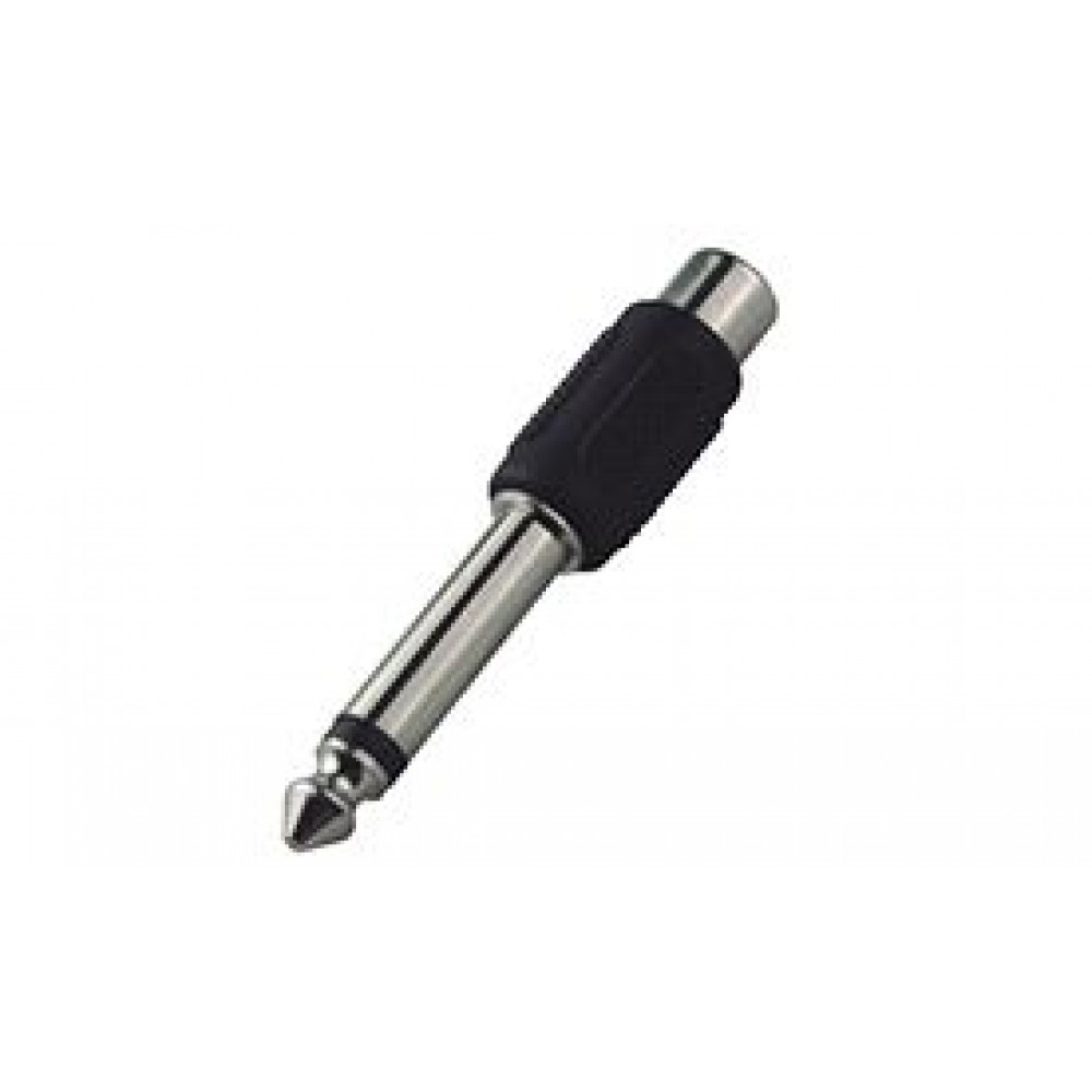 Nordfolk NCA5327  переходник RCA female <=> 6.3 мм mono Jack (TS), пластик 