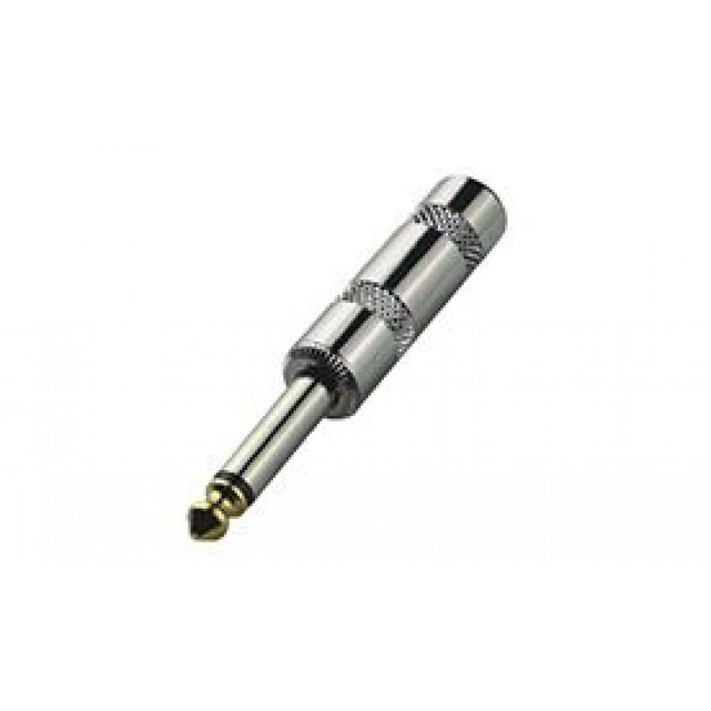 Nordfolk NCJ5305  кабельный разъем 6.35 мм mono Jack (TS), под кабель Ø 4-7 мм, хром, металл
