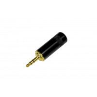 Разъем стерео Nordfolk NCJ5290, 3,5 мм mini jack под кабель Ø 5-6 мм, металл, черн/позолоч