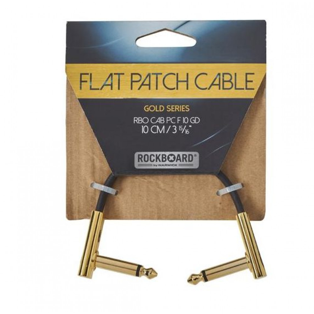Rockboard RBO CAB PC F 10 GD  Кабель для коммутации гитарных эффектов, 10 см, золотистый