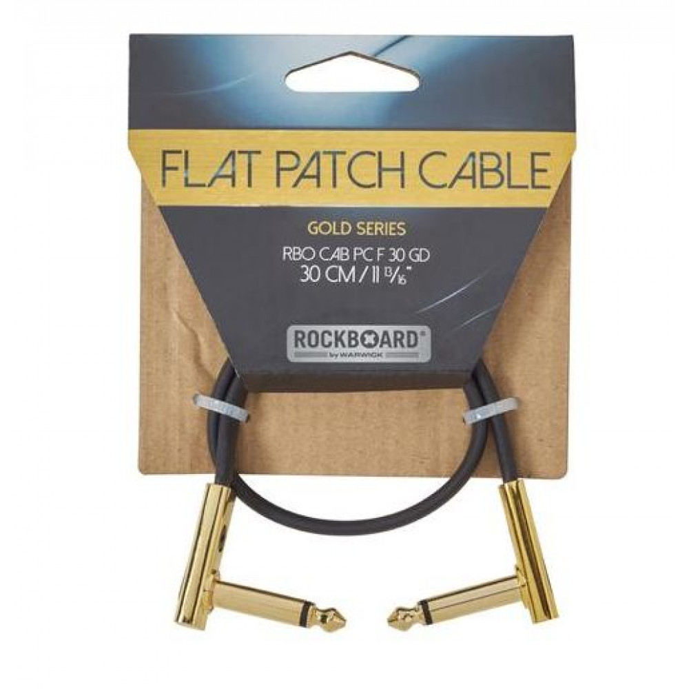 Rockboard RBO CAB PC F 30 GD  Кабель для коммутации гитарных эффектов, 30 см, золотистый