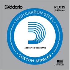 D`Addario PL019  отдельная струна .019" из стали без обмотки для акустической и электрической гитары