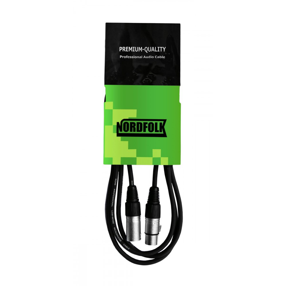 Nordfolk NMC9/15M  кабель микрофонный XLR(F) <=> XLR(M), Ø 6 мм, 15 метров