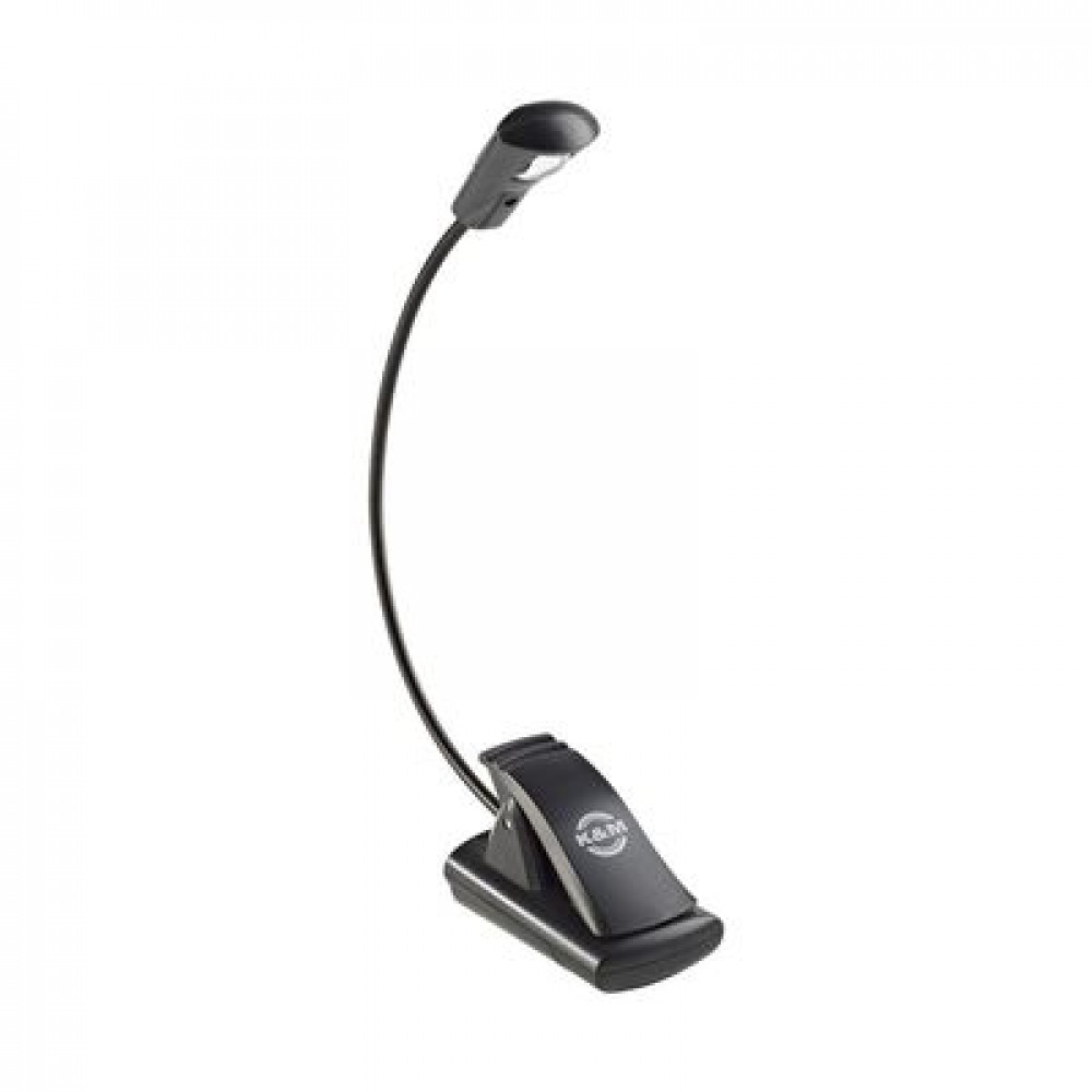 K&M 12241-000-55  Подсветка для пюпитра, 1 LED лампа, чёрная, работает от 3 ААA батареек
