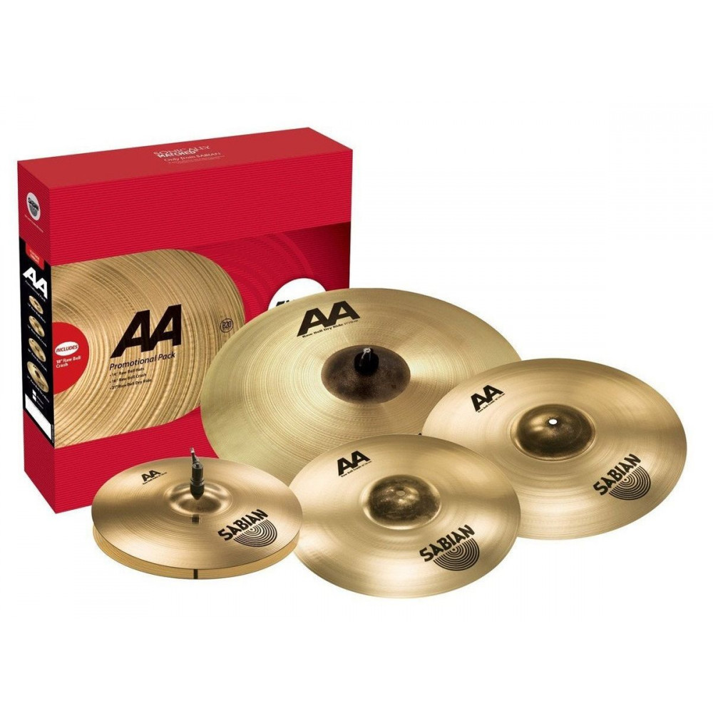 Sabian AA Raw Bell Pack  набор тарелок (14" Hats, 16", 18" Crash, 21" Ride)