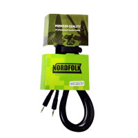 Кабель Nordfolk NMC369/5M, Minijack stereo - Minijack stereo, литые разъёмы, 5м.