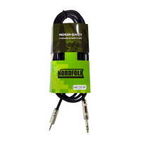 Кабель Nordfolk NMC203/3M, 3,5 мм Minijack stereo - 6.3 мм jack stereo, металл разъёмы, 3м.